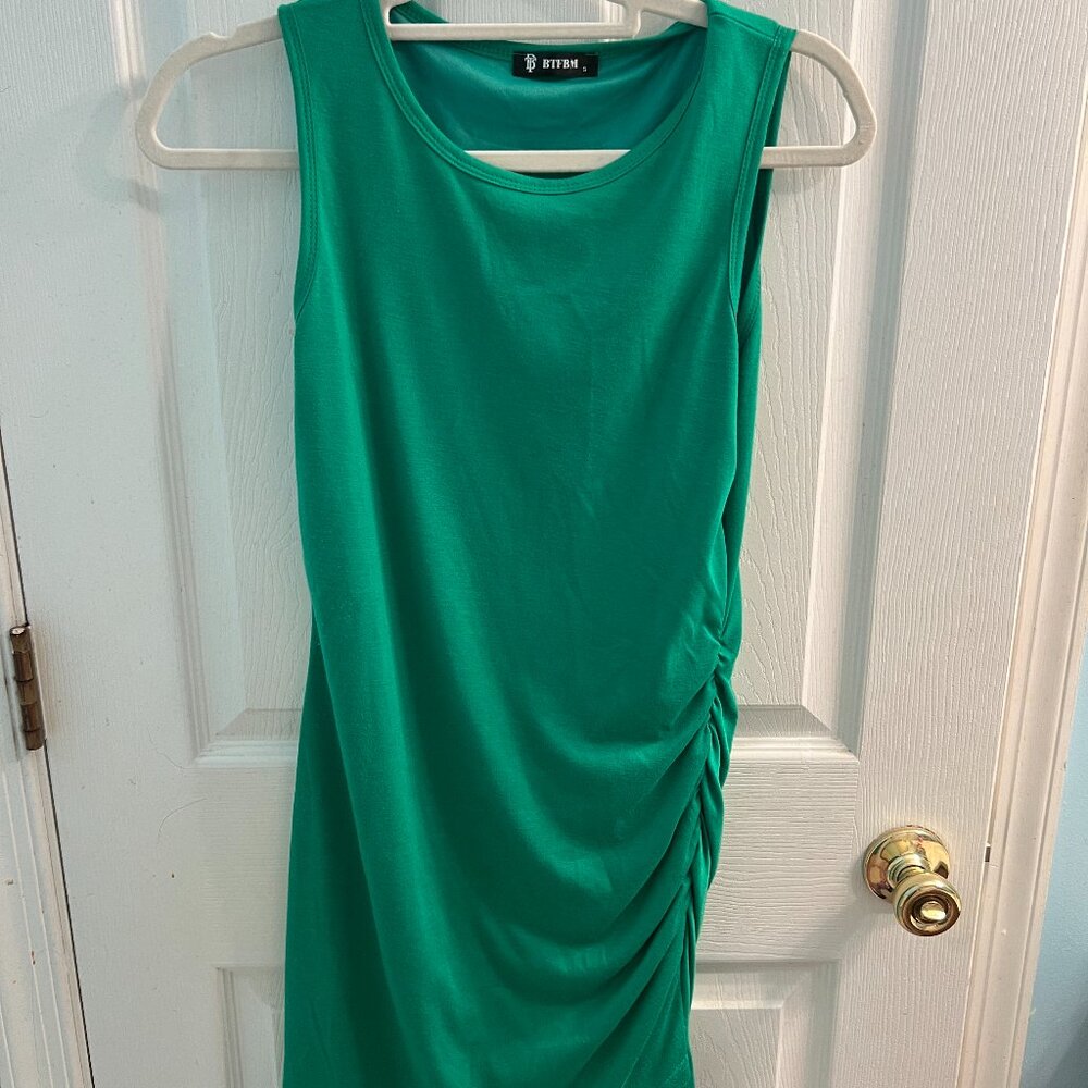 Green Ruched Dress